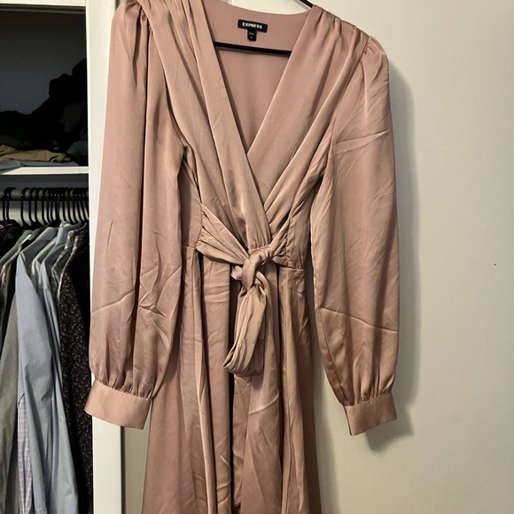 Lulus Blush Pink Wrap Dress - Picture 1 of 4